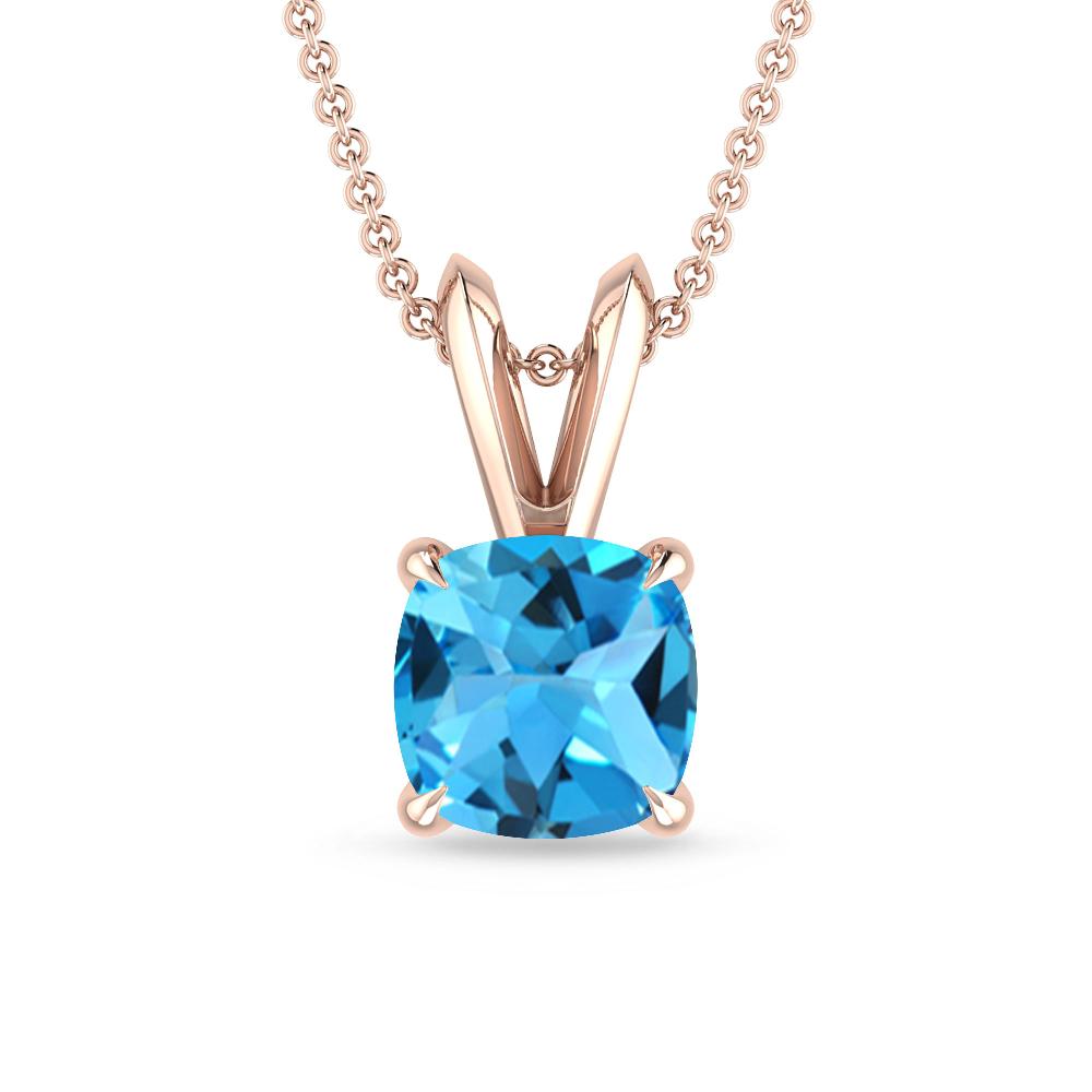 Rose Gold - Blue Topaz