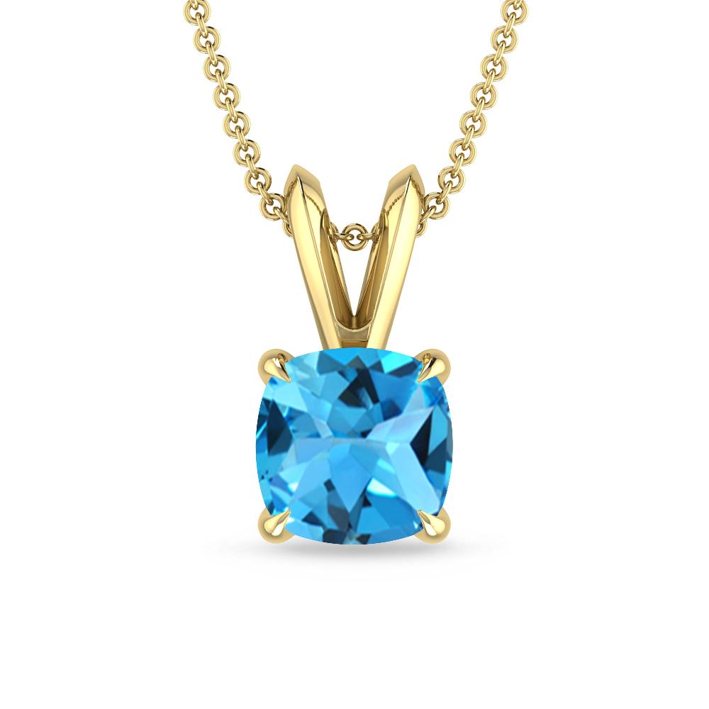 Yellow Gold - Blue Topaz