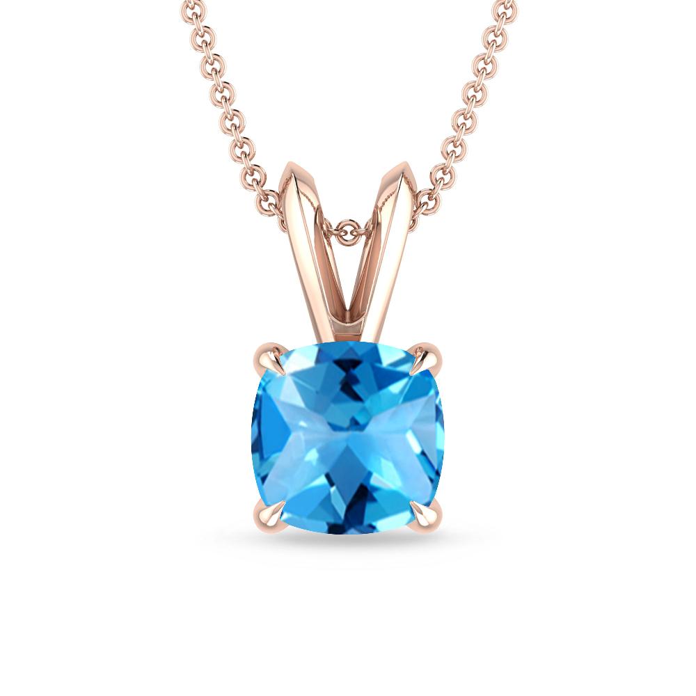 Rose Gold - Blue Topaz