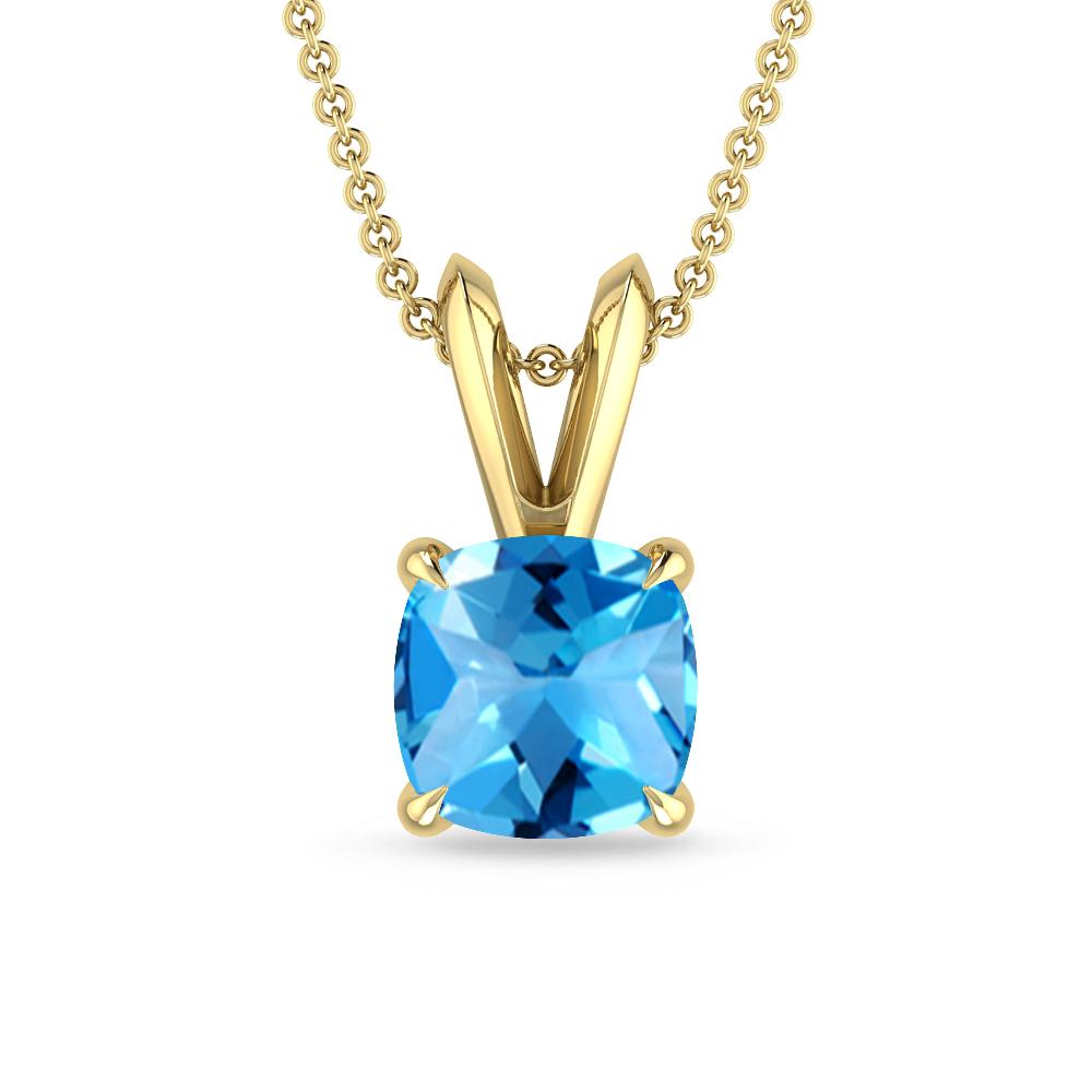 Yellow Gold - Blue Topaz