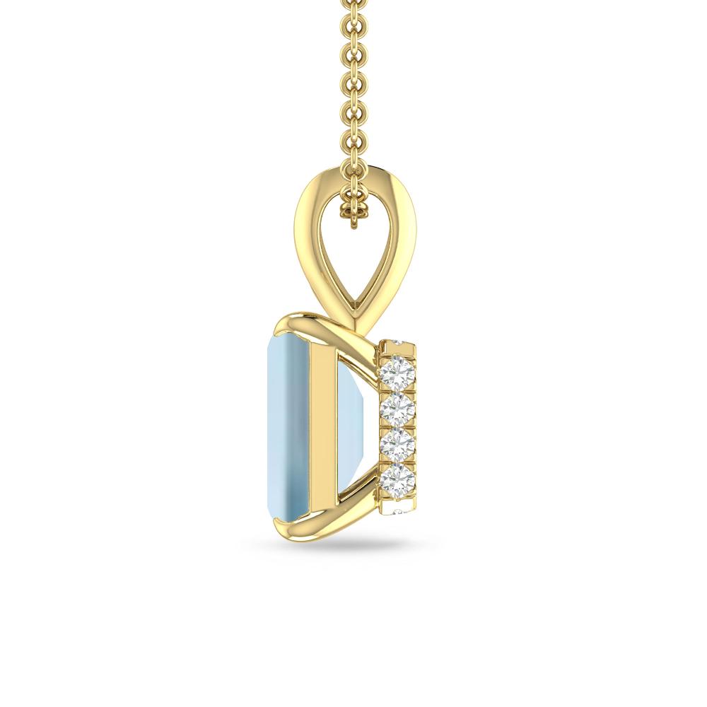 Yellow Gold - Aquamarine