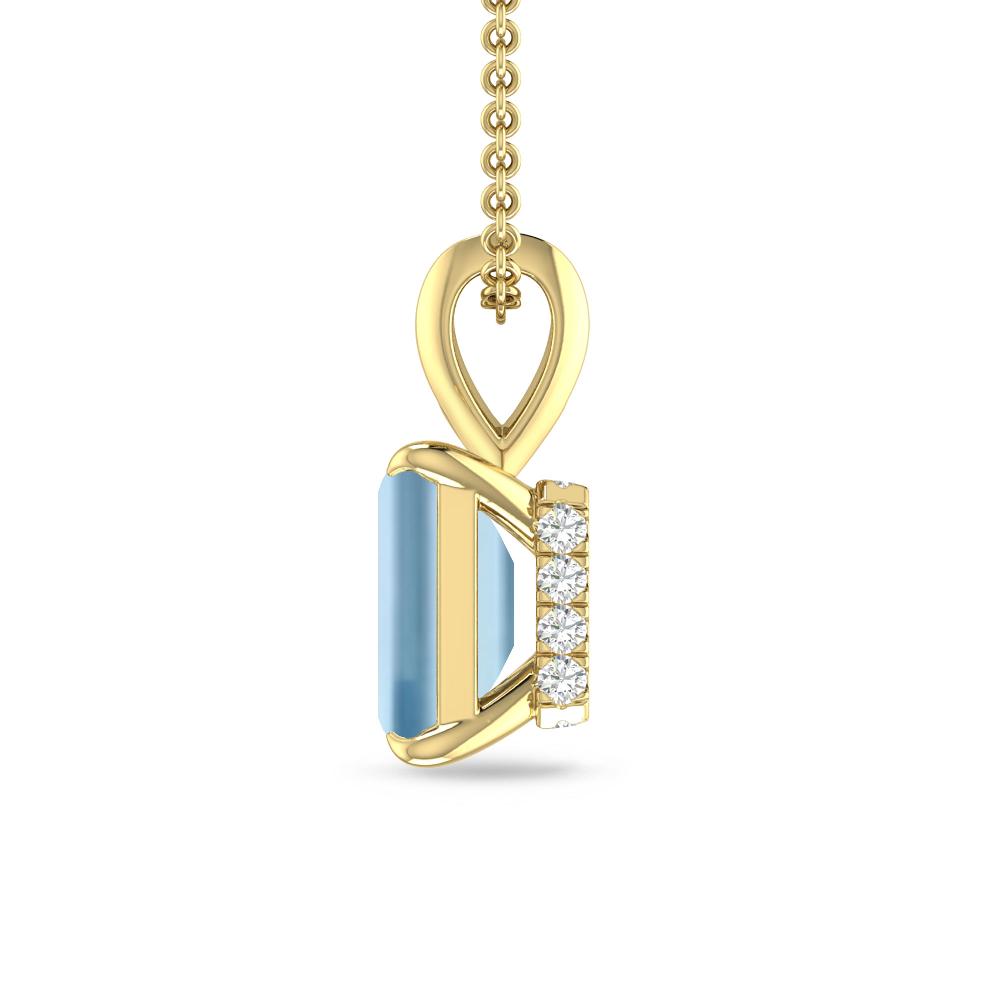 Yellow Gold - Aquamarine