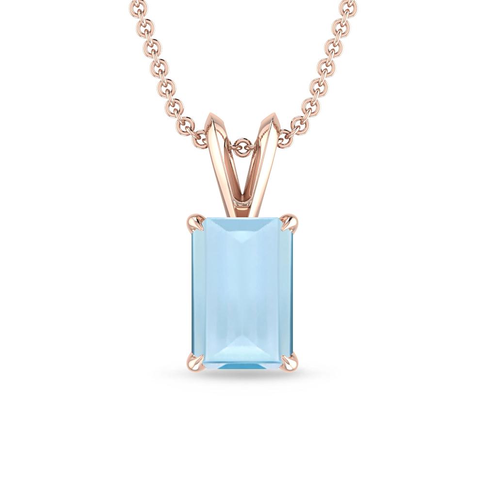 Rose Gold - Aquamarine