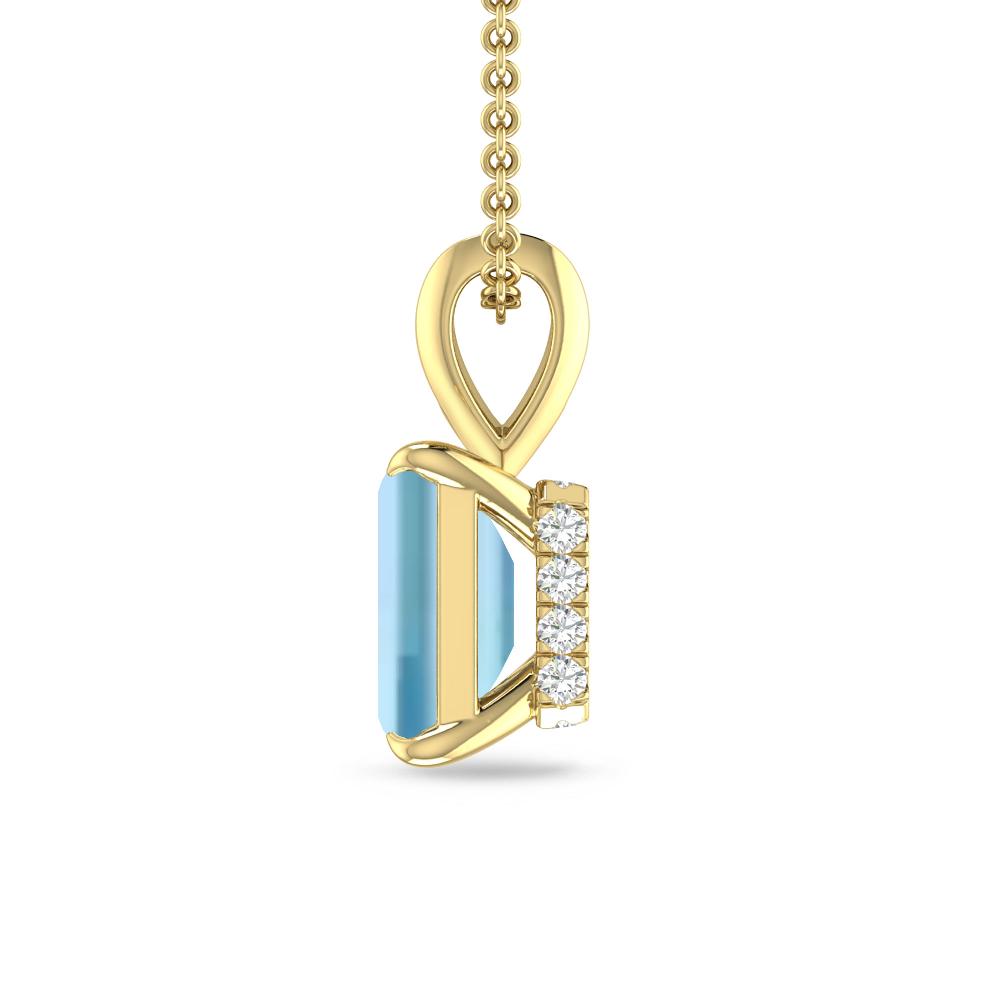 Yellow Gold - Aquamarine