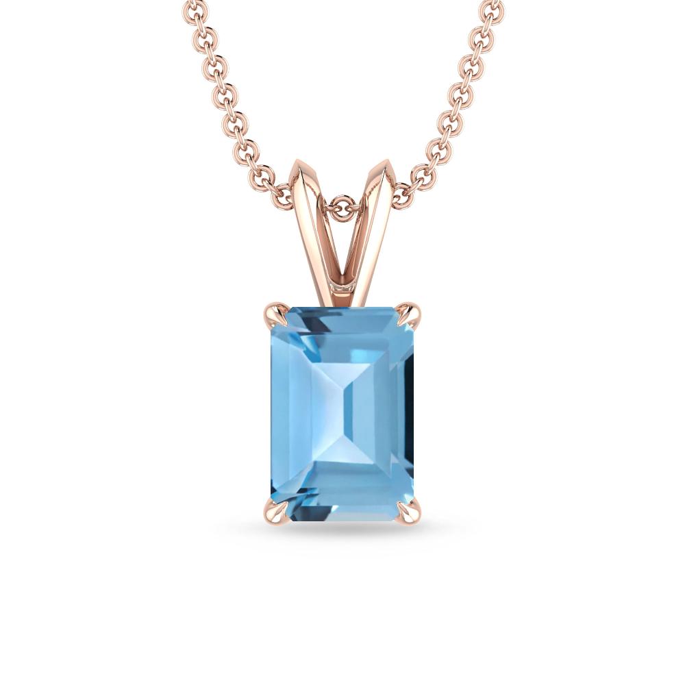 Rose Gold - Blue Topaz