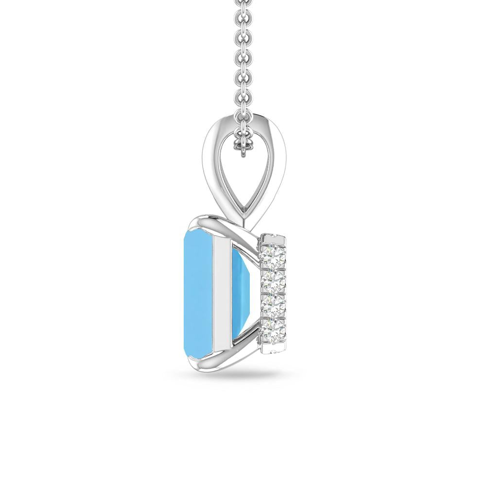 White Gold - Blue Topaz