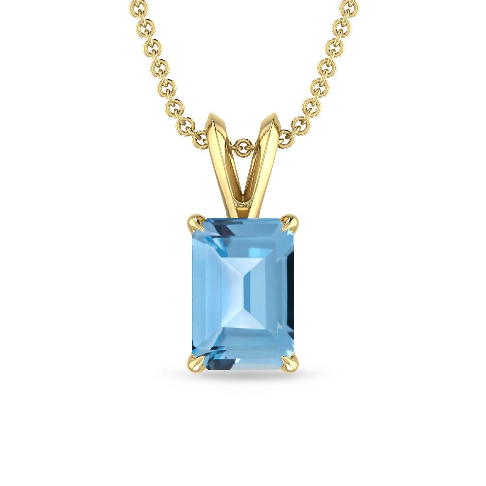 Yellow Gold - Blue Topaz