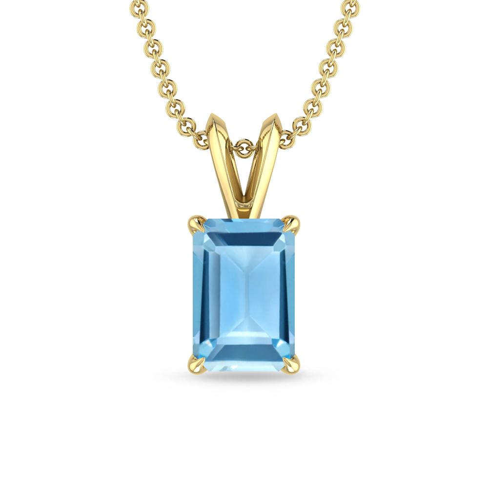 Yellow Gold - Blue Topaz