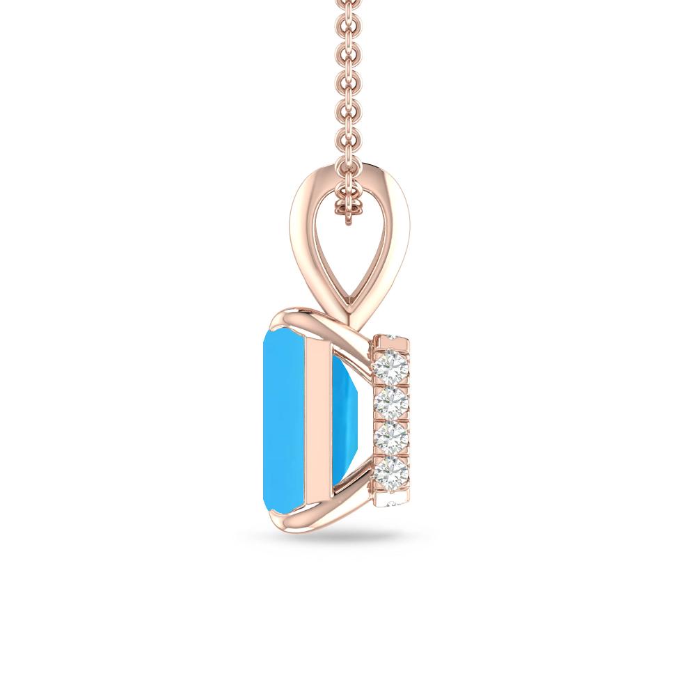 Rose Gold - Blue Topaz