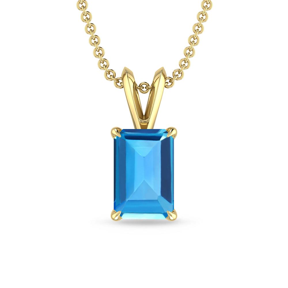 Yellow Gold - Blue Topaz