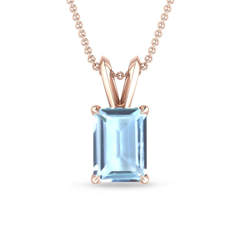 Rose Gold - Aquamarine