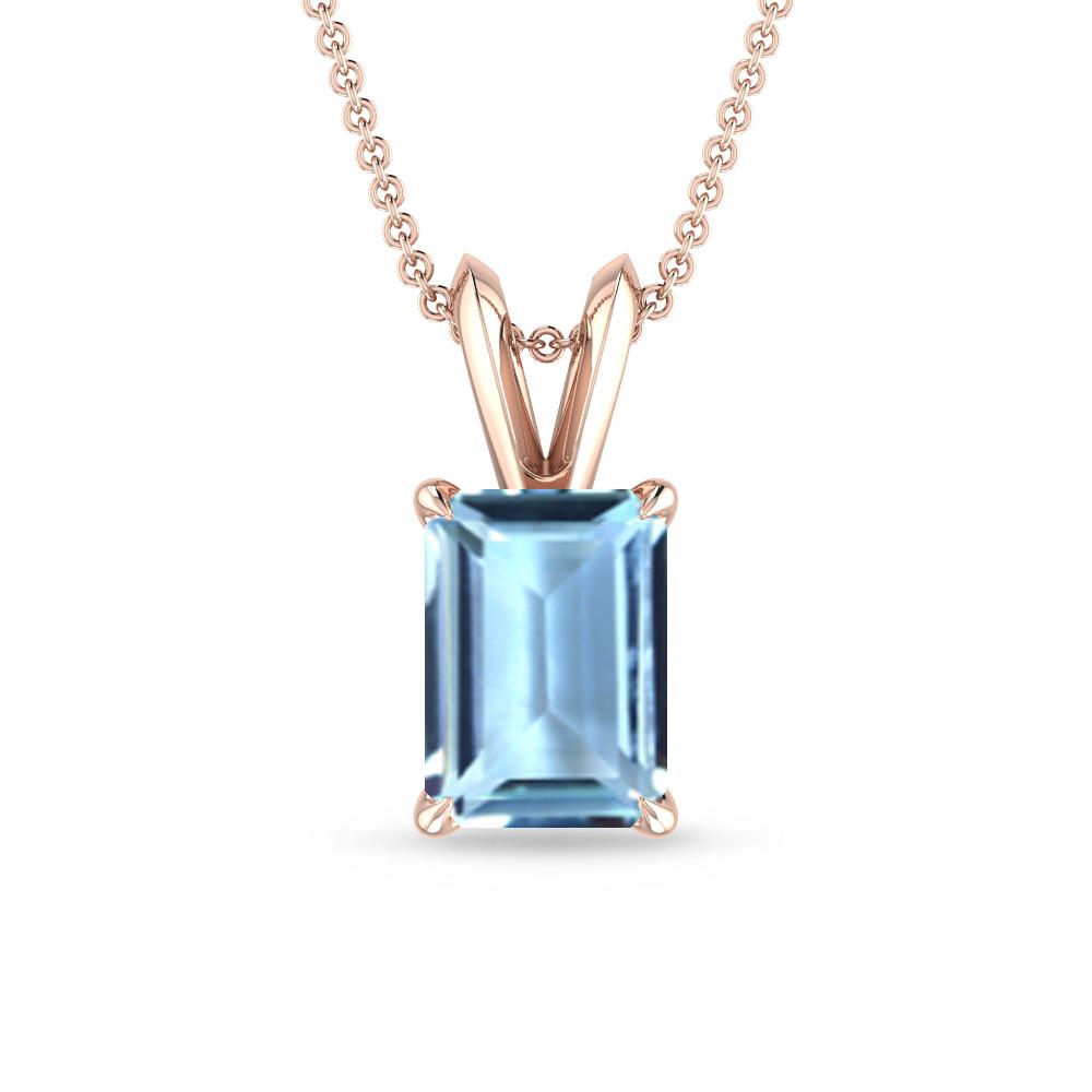 Rose Gold - Aquamarine