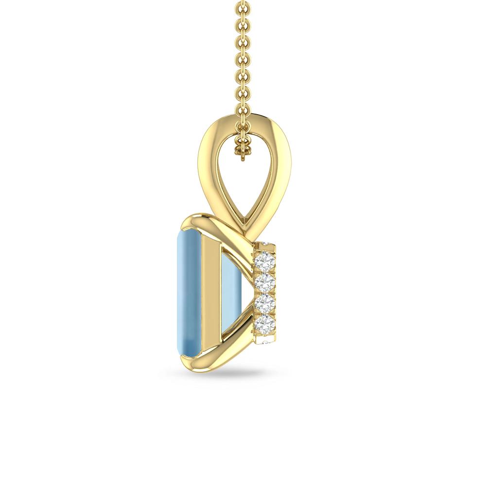 Yellow Gold - Aquamarine