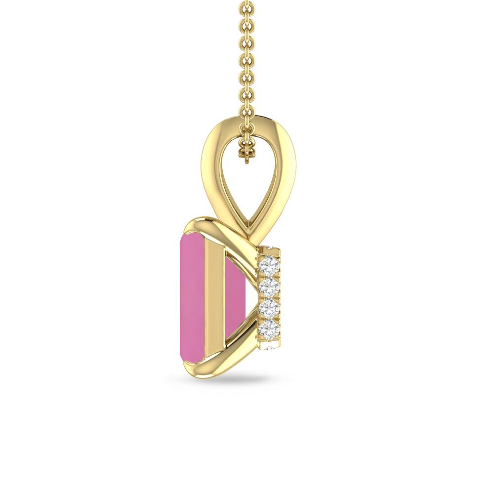 Yellow Gold - Pink Tourmaline