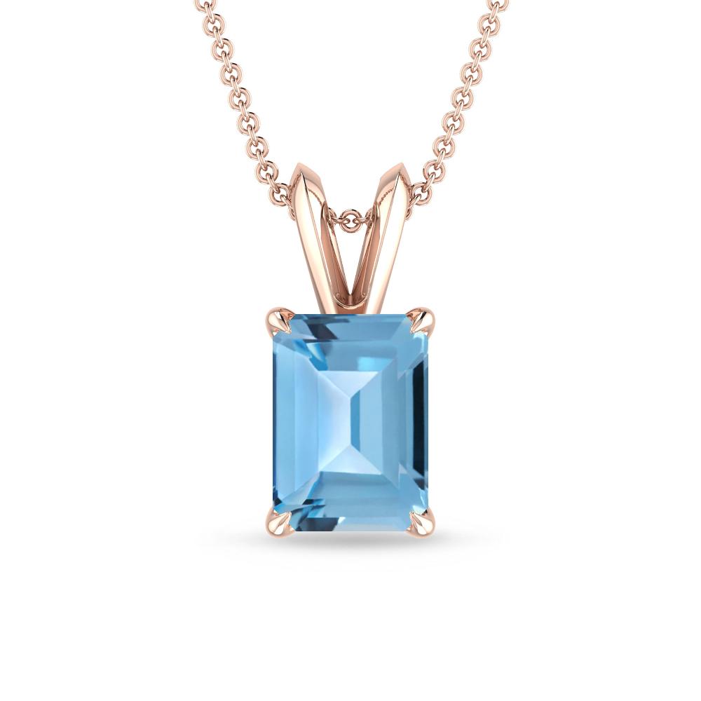 Rose Gold - Blue Topaz