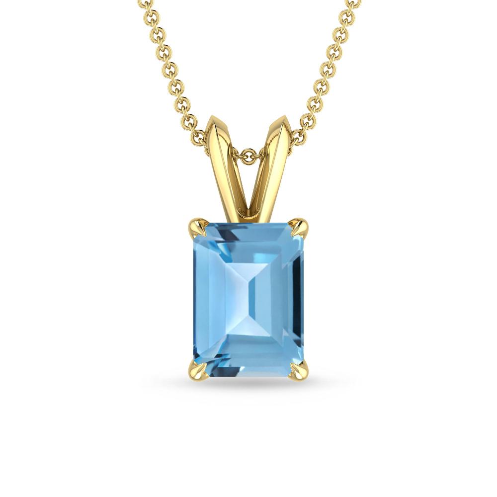 Yellow Gold - Blue Topaz