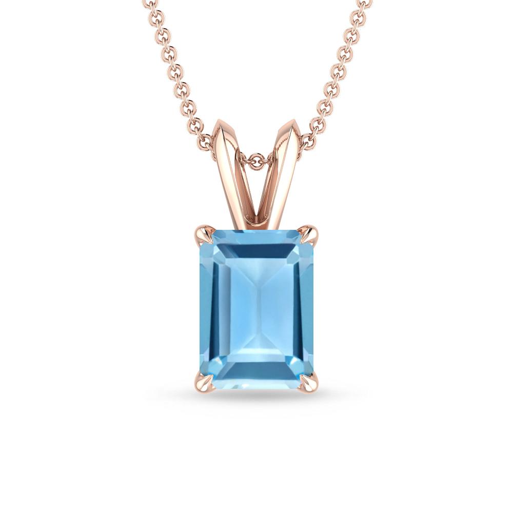 Rose Gold - Blue Topaz