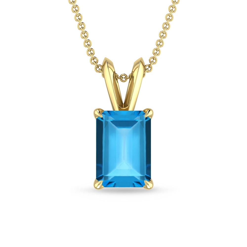 Yellow Gold - Blue Topaz