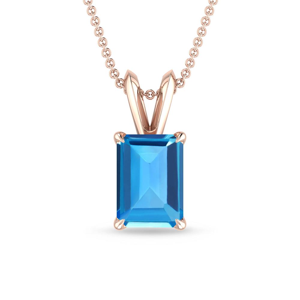 Rose Gold - Blue Topaz