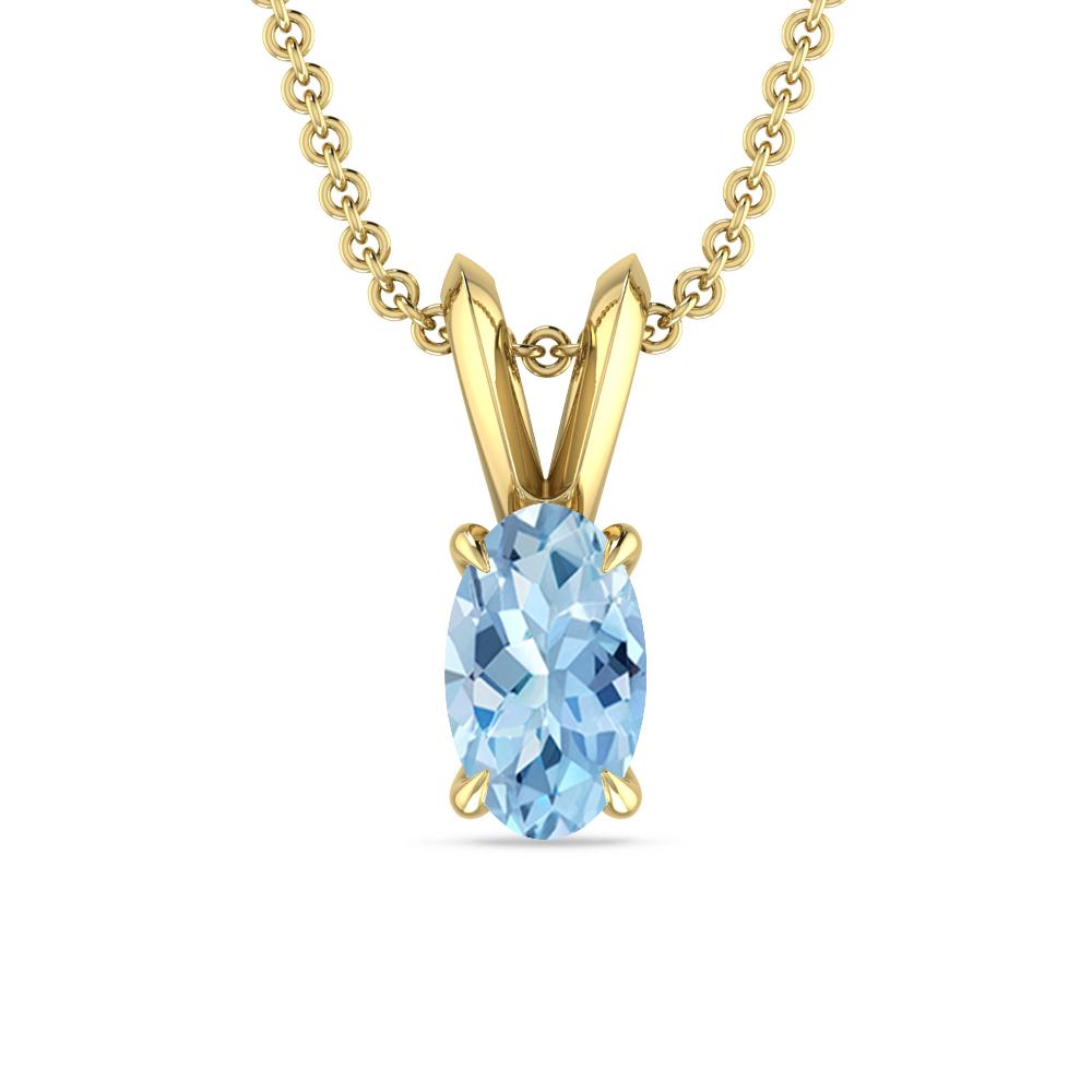 Yellow Gold - Aquamarine