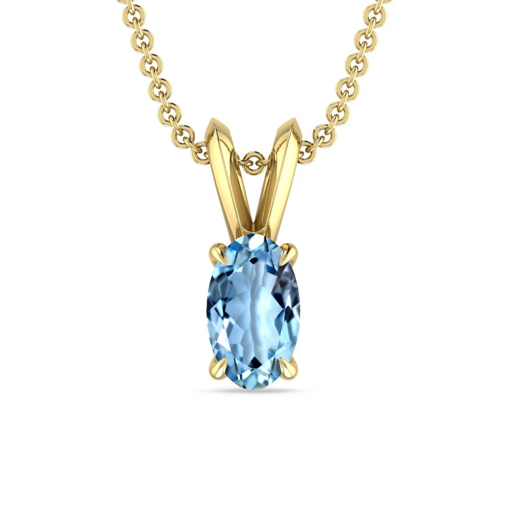 Yellow Gold - Aquamarine