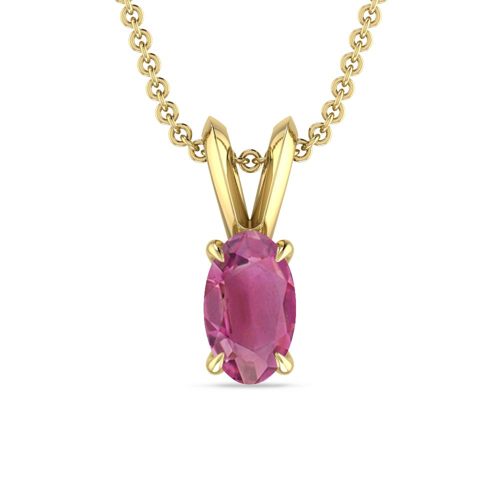 Yellow Gold - Pink Tourmaline