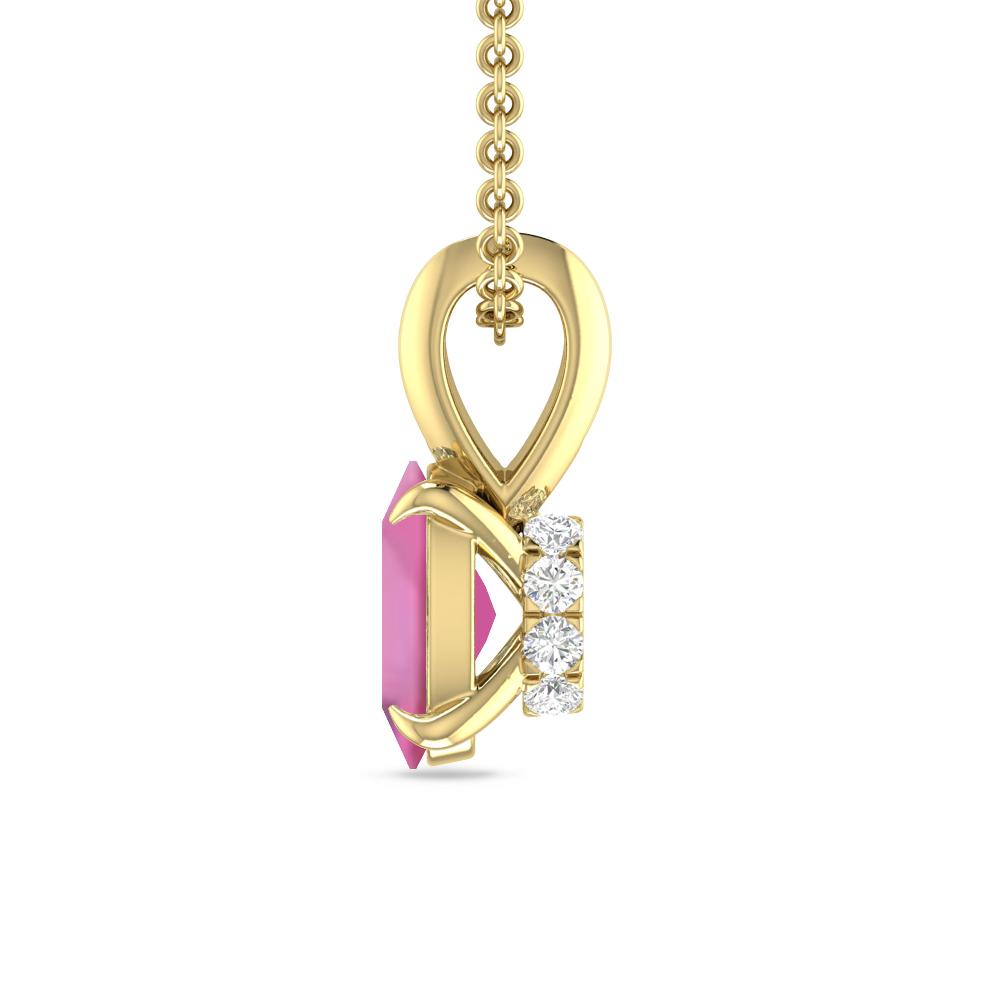 Yellow Gold - Pink Tourmaline