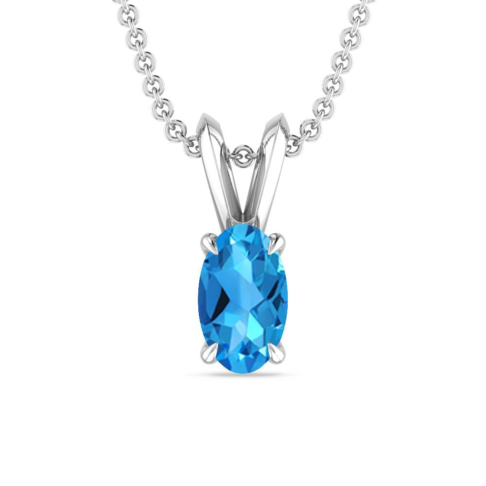 White Gold - Blue Topaz