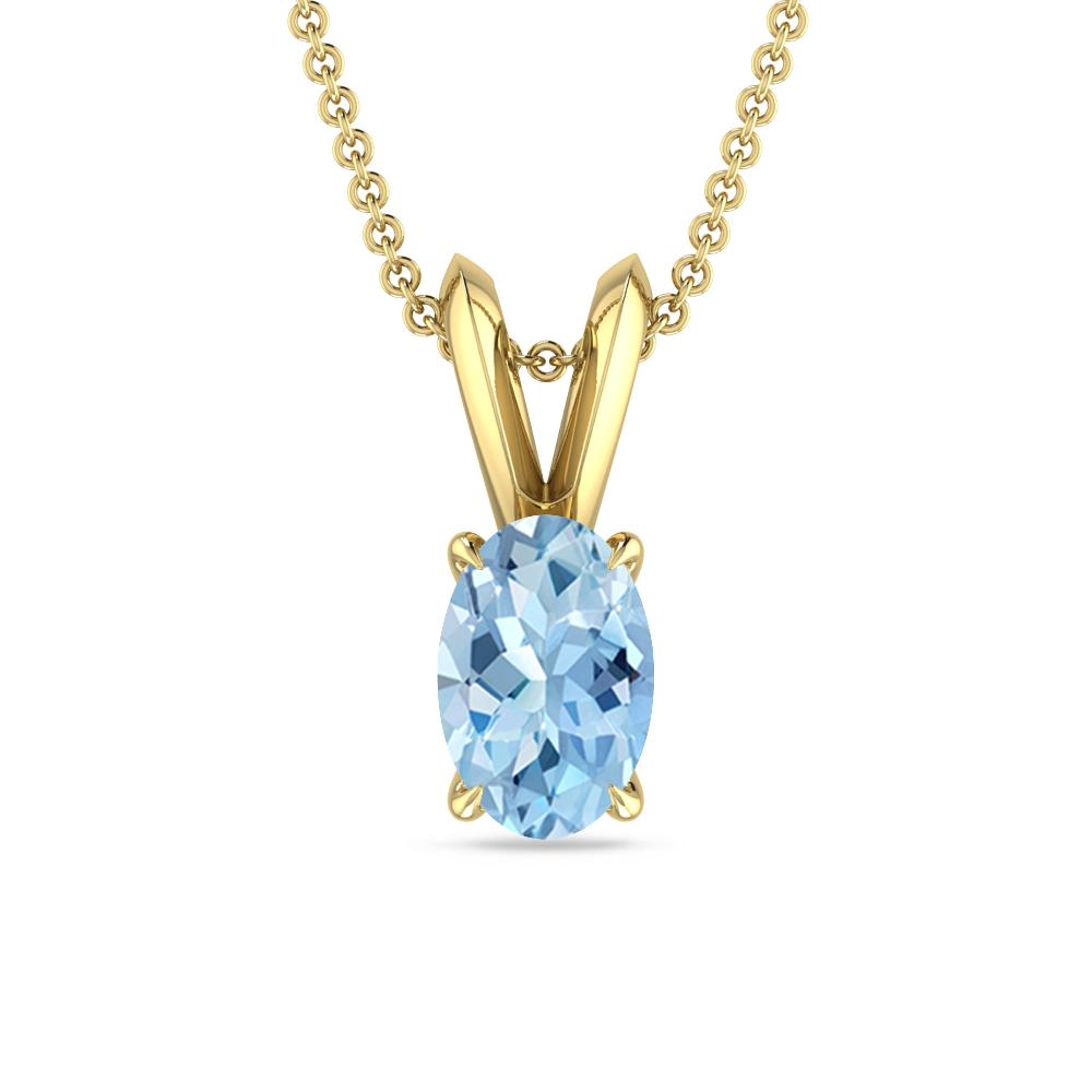 Yellow Gold - Aquamarine