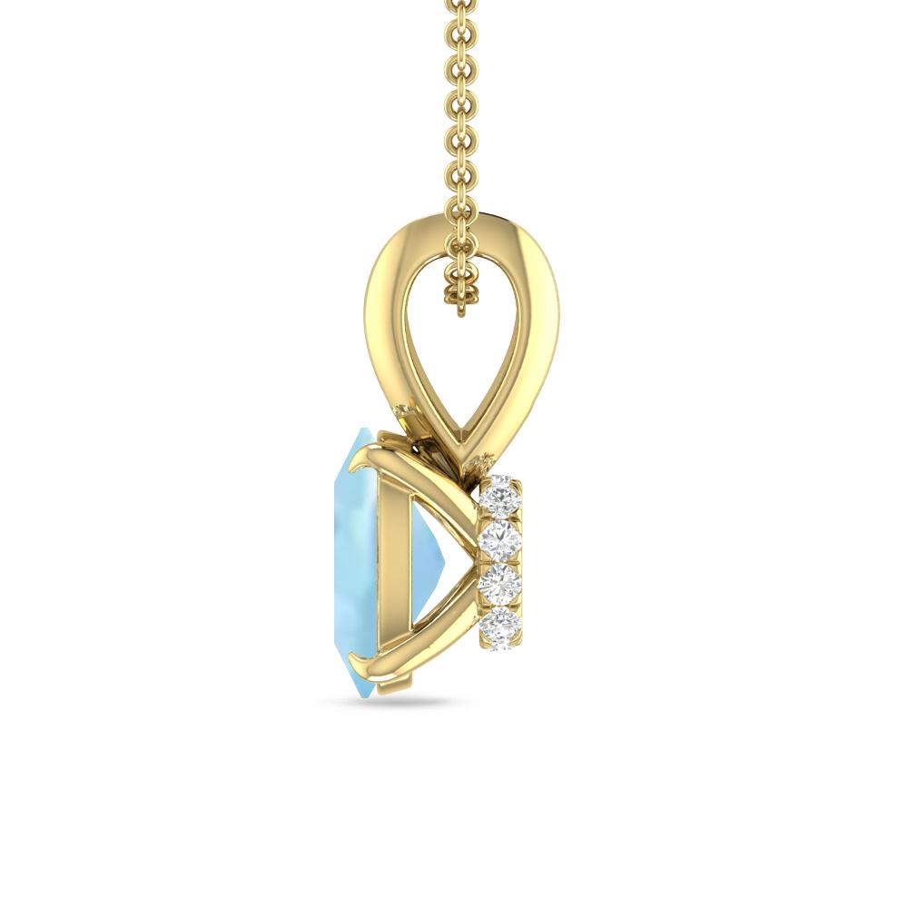 Yellow Gold - Aquamarine