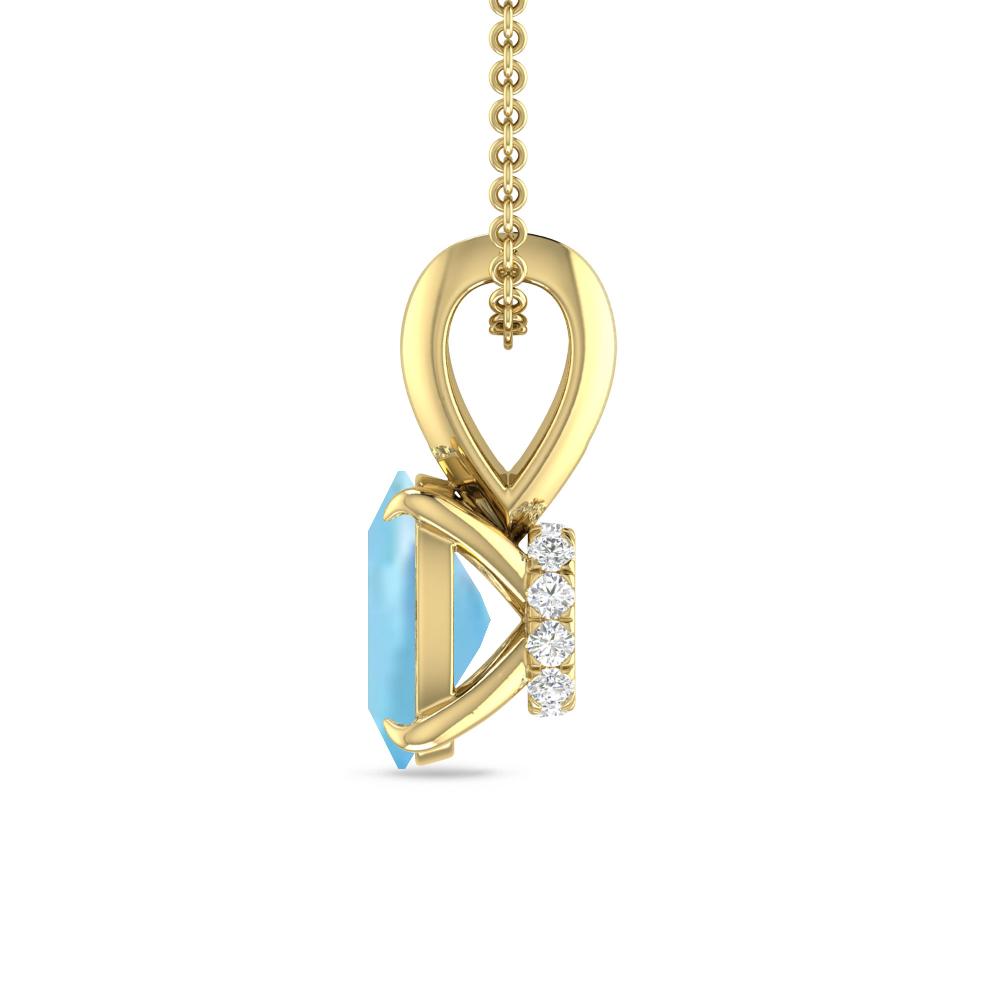 Yellow Gold - Aquamarine