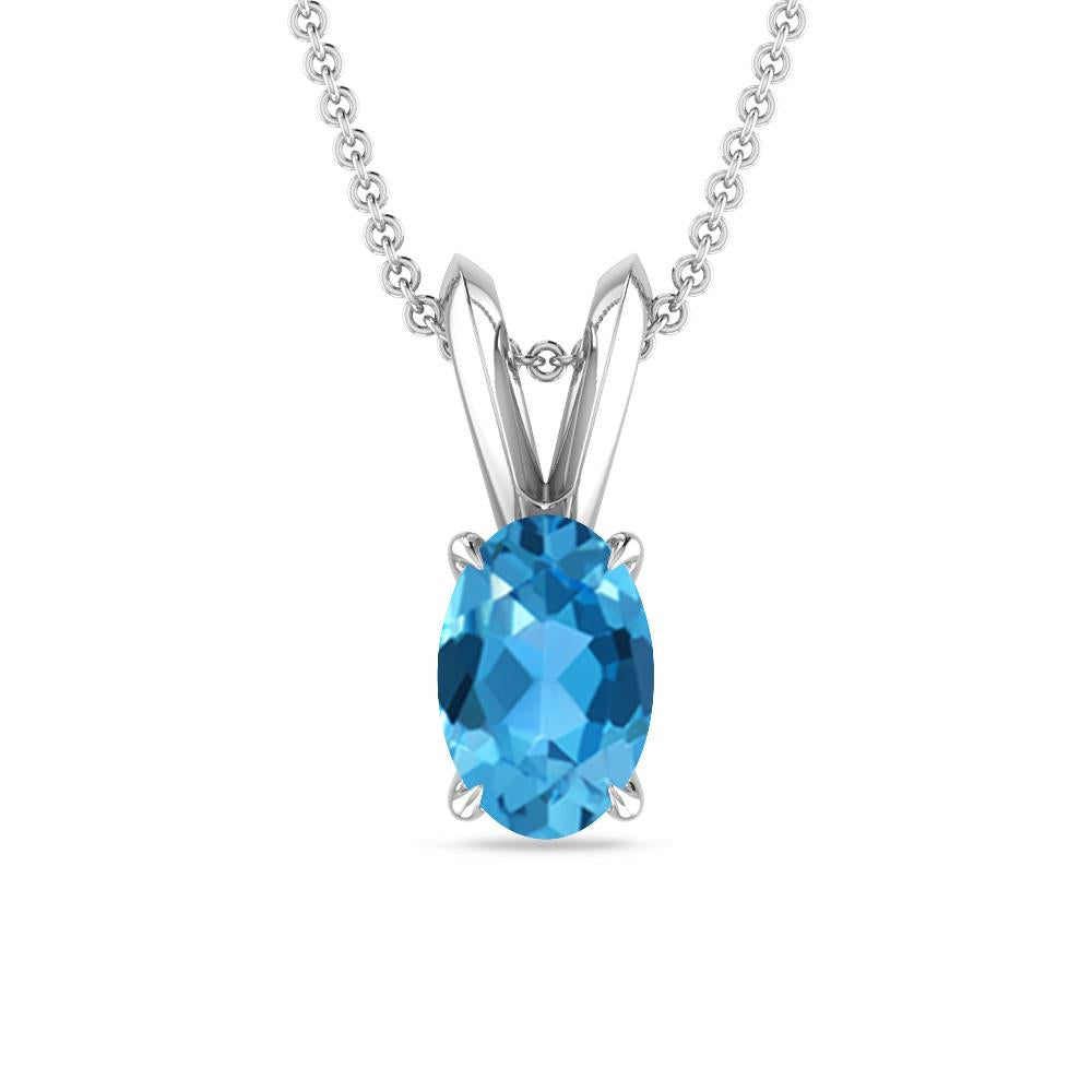 White Gold - Blue Topaz