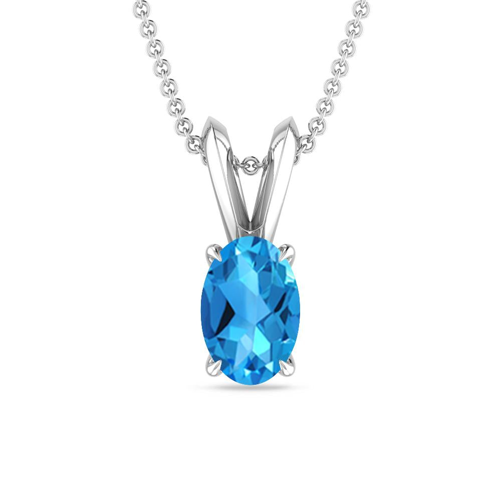 White Gold - Blue Topaz