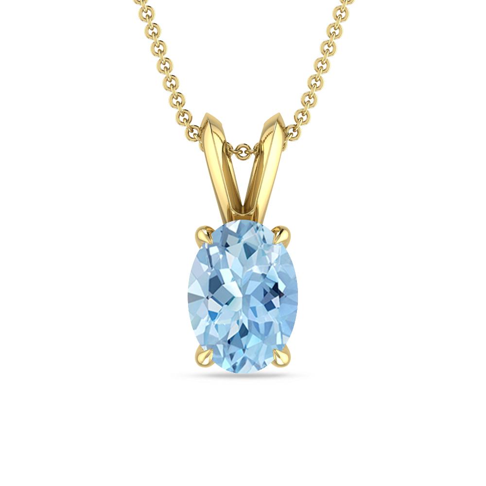 Yellow Gold - Aquamarine