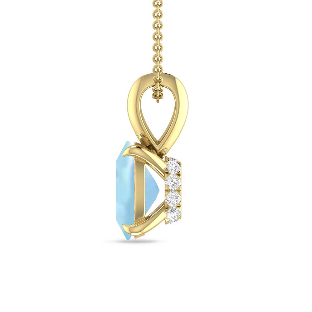 Yellow Gold - Aquamarine