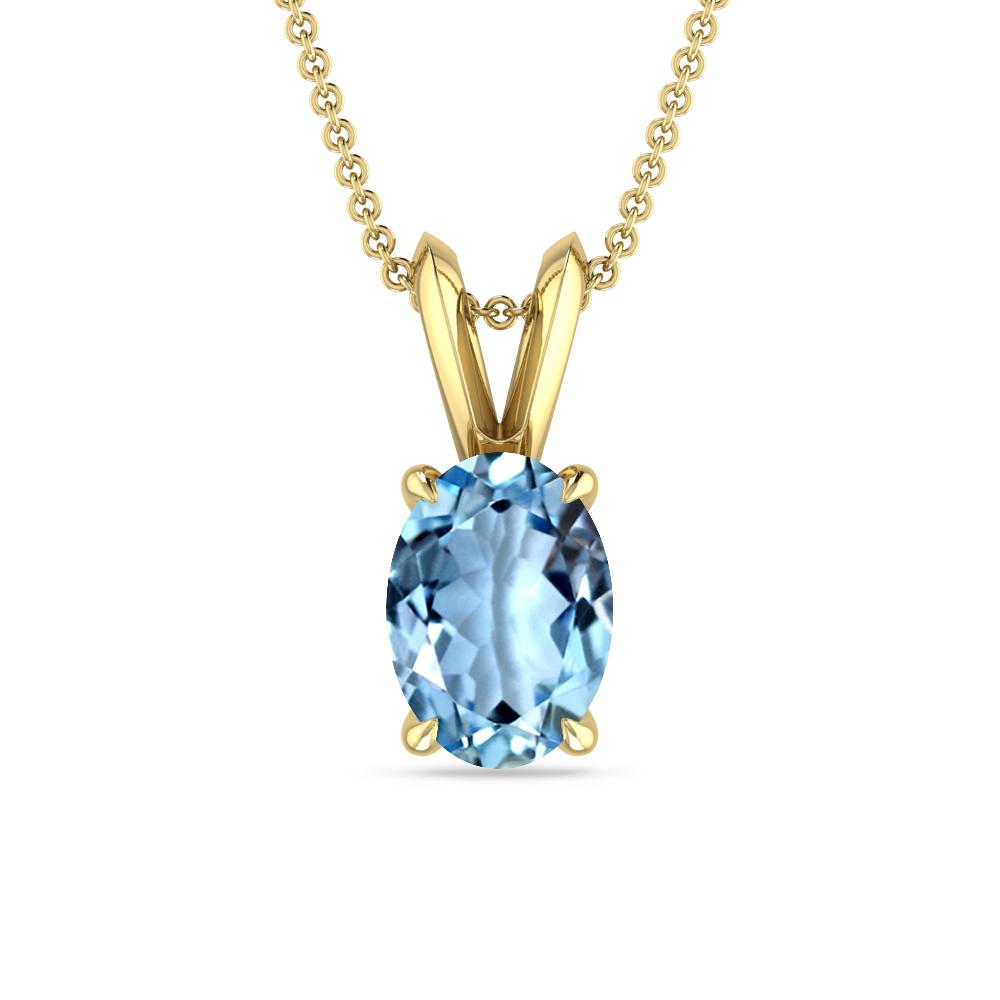 Yellow Gold - Aquamarine