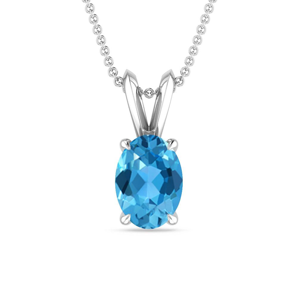 White Gold - Blue Topaz