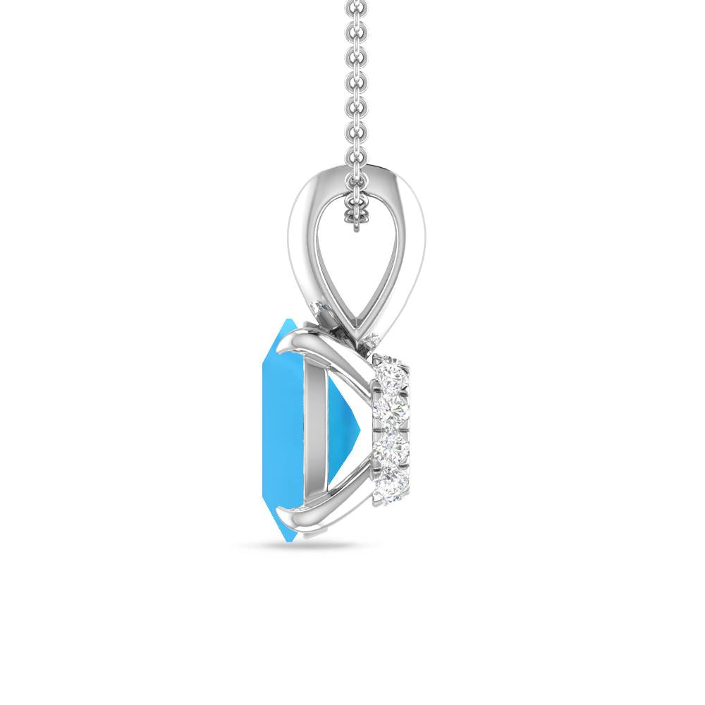 White Gold - Blue Topaz