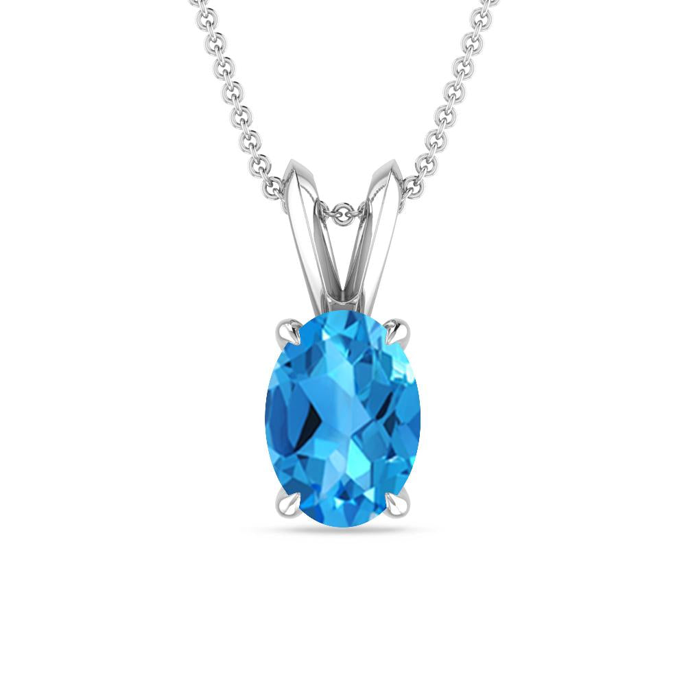 White Gold - Blue Topaz