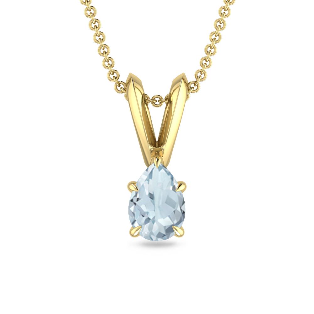 Yellow Gold - Aquamarine