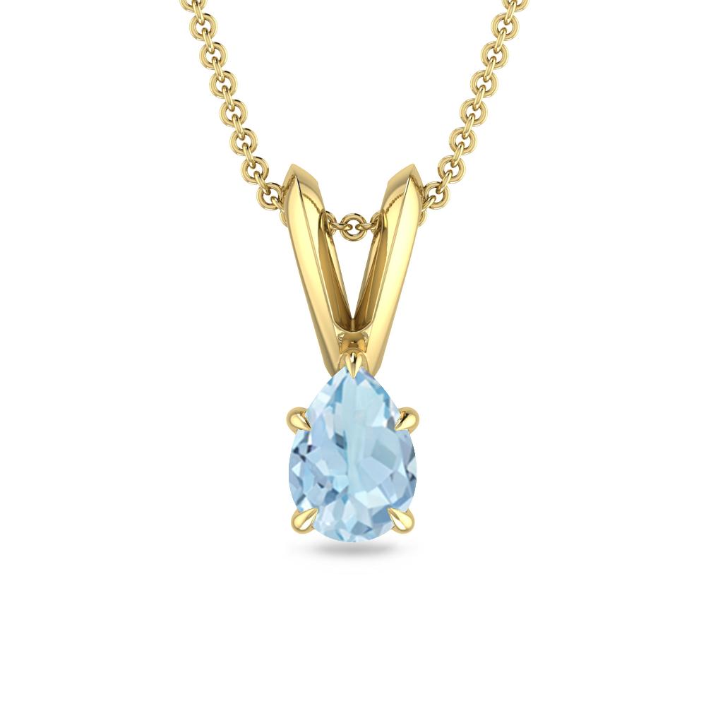 Yellow Gold - Aquamarine