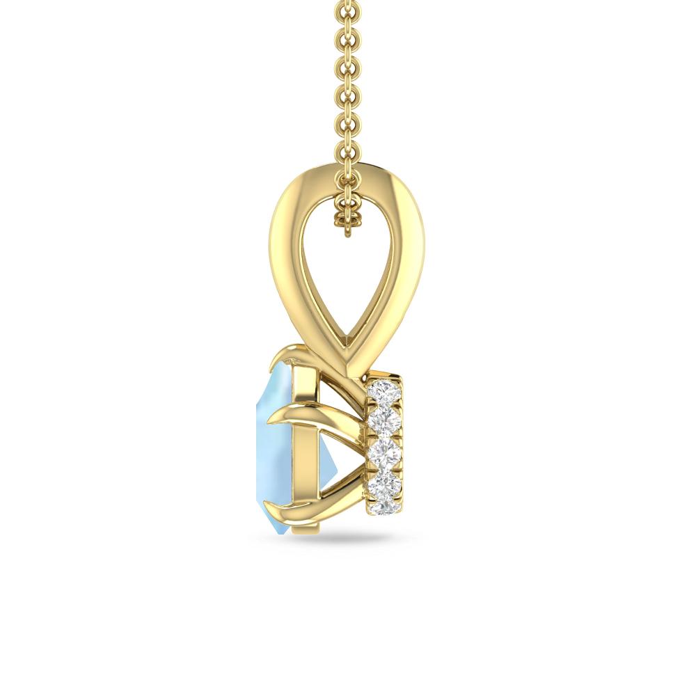 Yellow Gold - Aquamarine