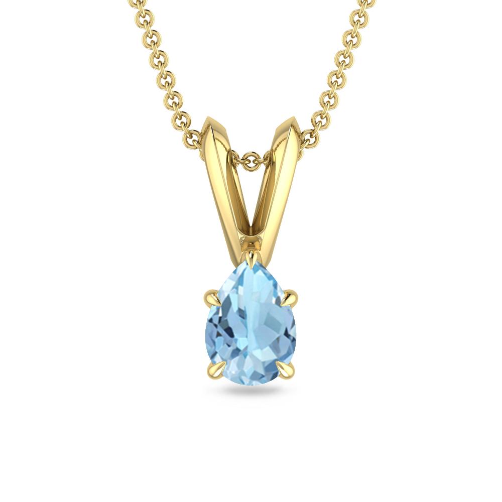 Yellow Gold - Aquamarine