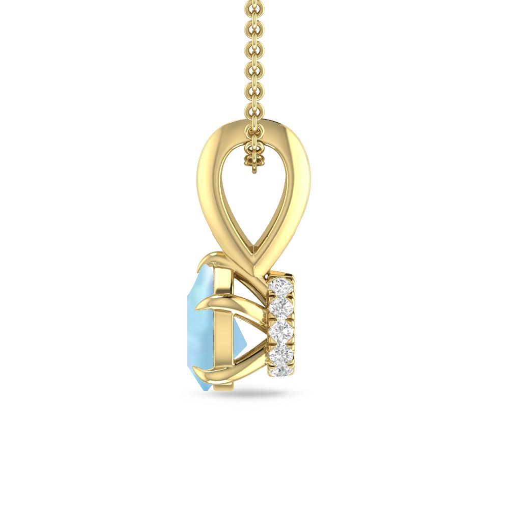 Yellow Gold - Aquamarine