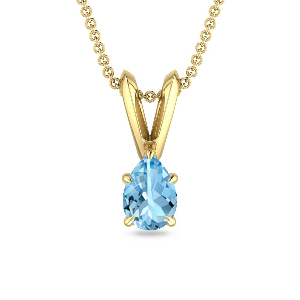 Yellow Gold - Aquamarine