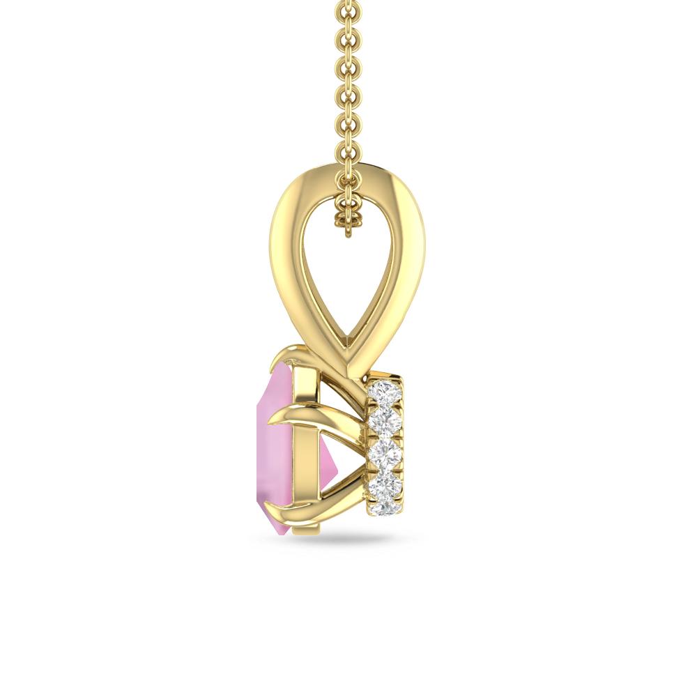 Yellow Gold - Pink Tourmaline