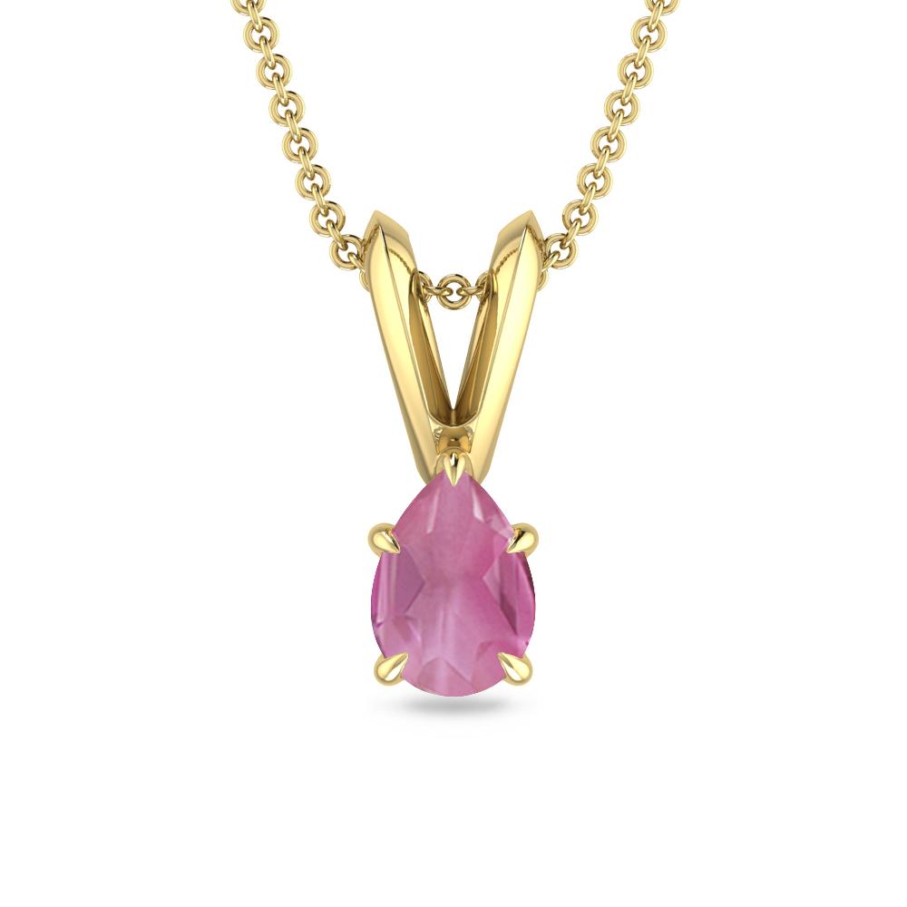 Yellow Gold - Pink Tourmaline