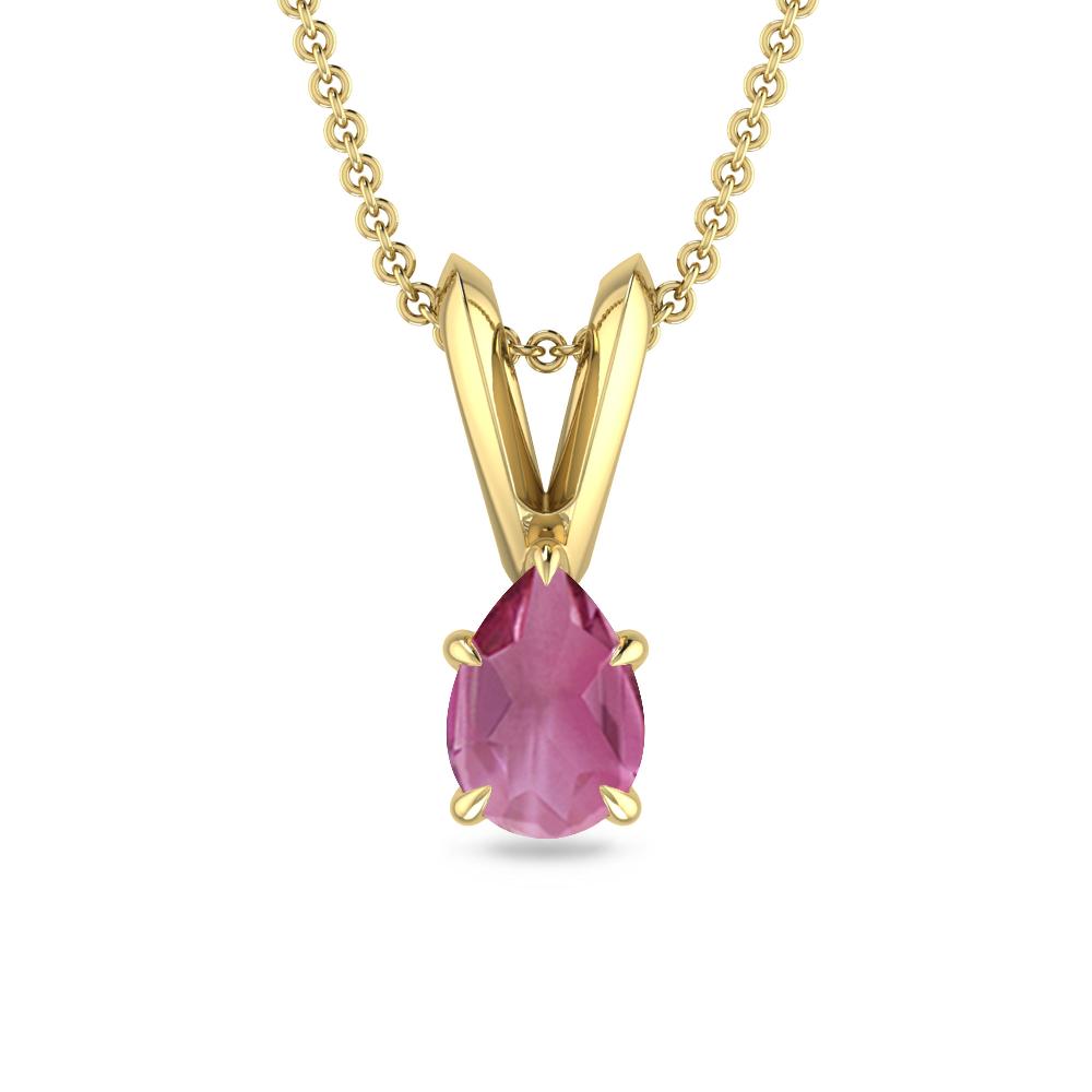 Yellow Gold - Pink Tourmaline