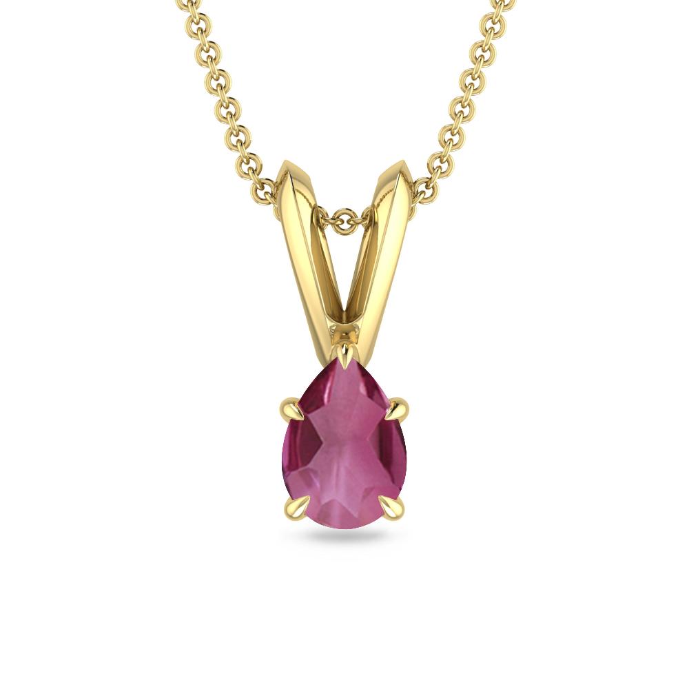 Yellow Gold - Pink Tourmaline