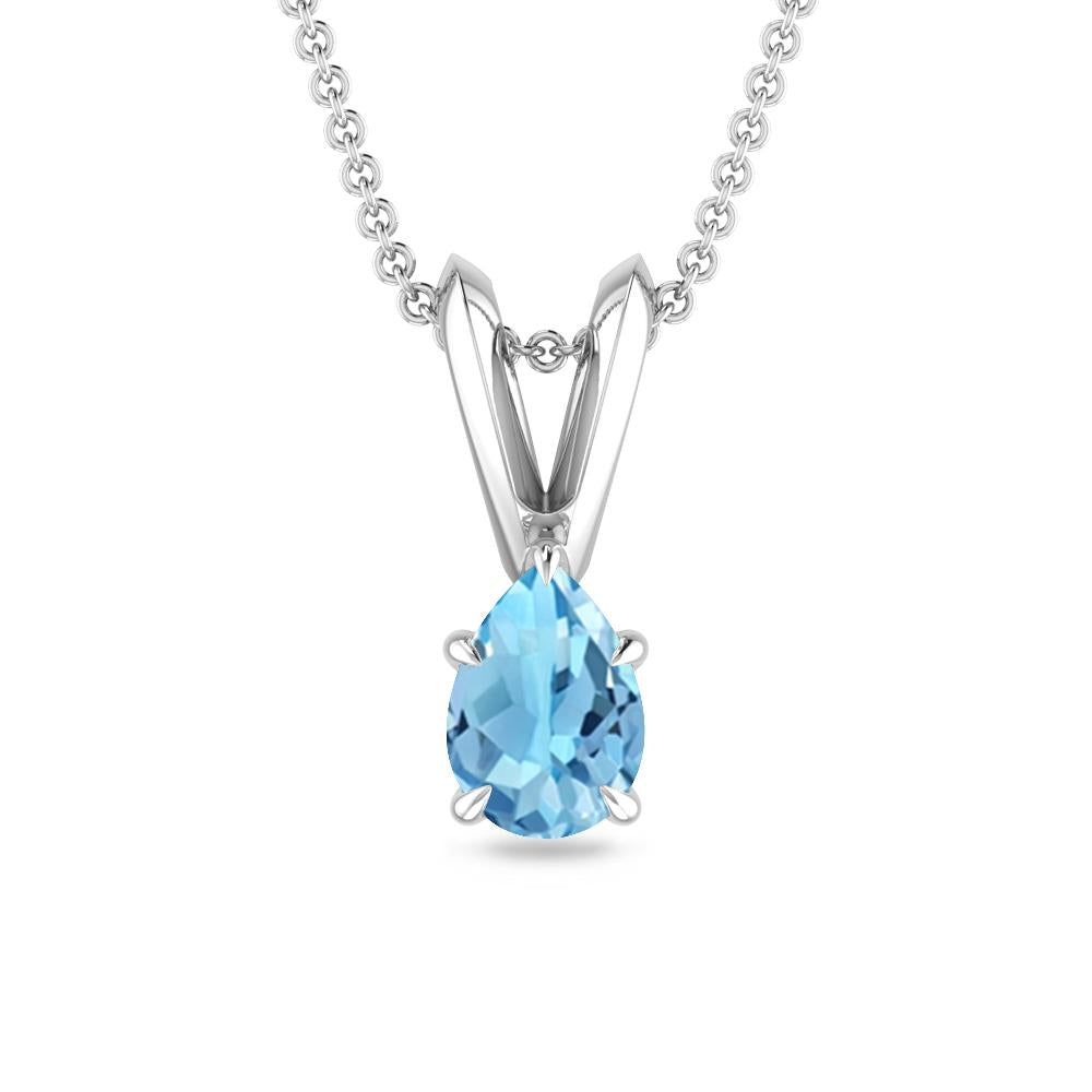 White Gold - Blue Topaz